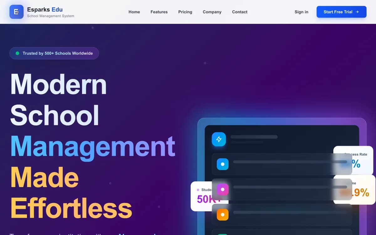 Esparks Edu — School Management ERP - SaaS project by ESPARKS IT SOLUTIONS